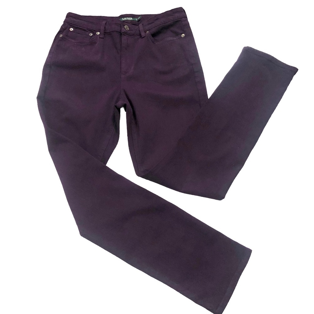 Ralph Lauren Deep Purple Jeans Premier Straight Curvy 12
